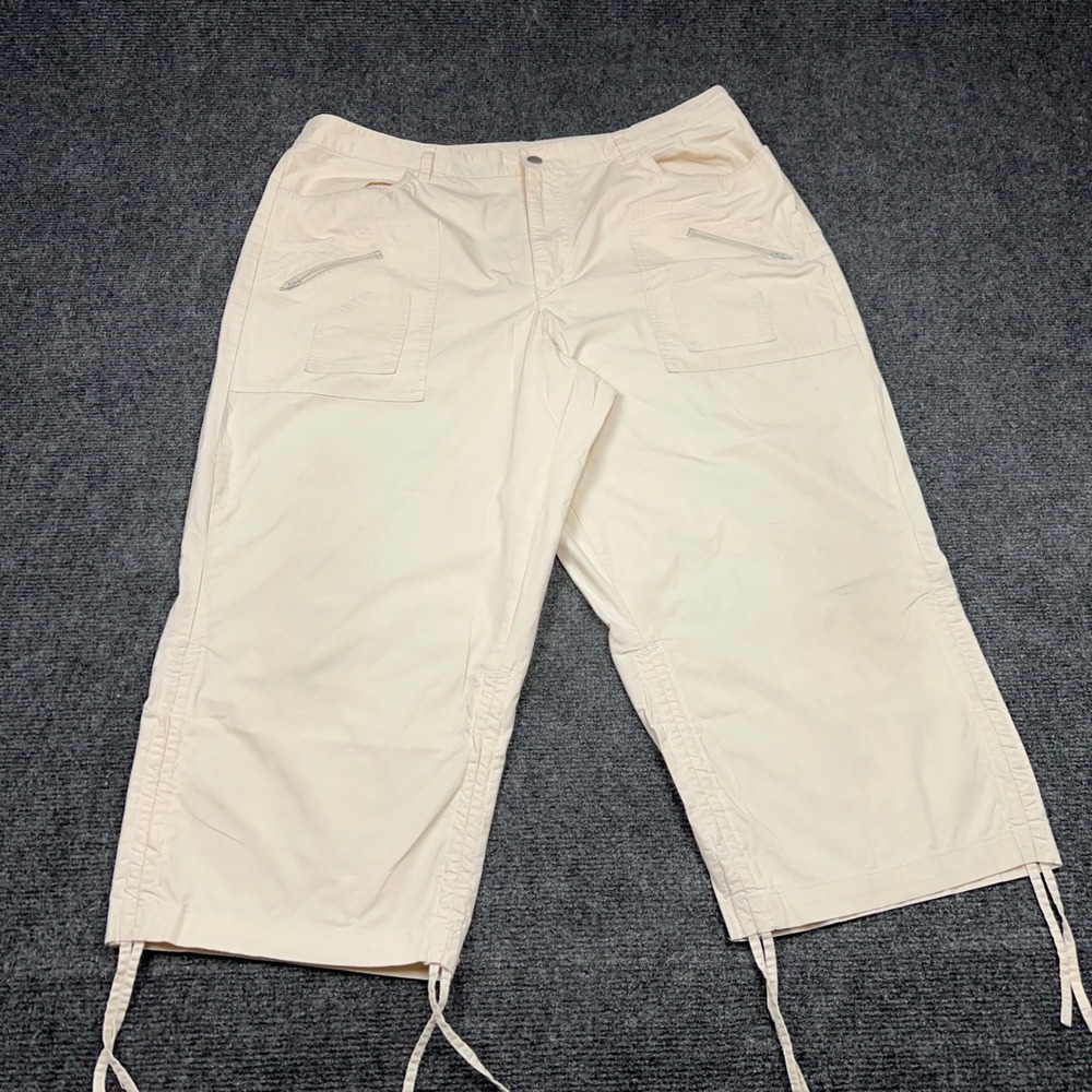 Fashion Bug Cream Capris with Drawstring Hem